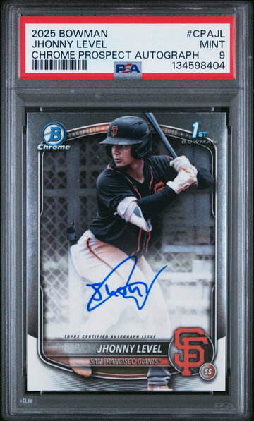 2025 Bowman Bowman Jhonny Level #CPA-JL PSA 9