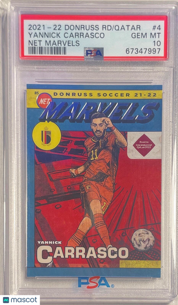 2021 Panini Donruss Road To Qatar Net Marvels Yannick Carrasco #4 PSA 10