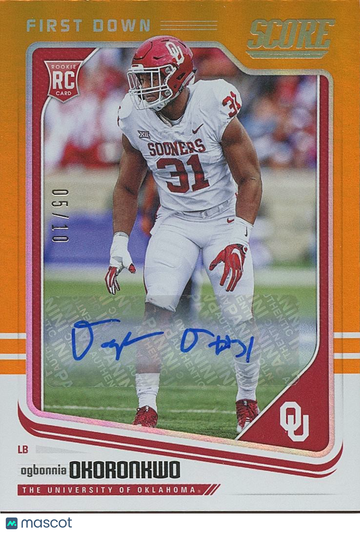 Ogbonnia Okoronkwo 2018 Score Rookie Panini Authentic Oklahoma Sooners