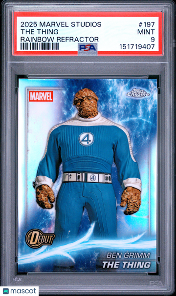 2025 Topps Marvel Studios Chrome The Thing #197 PSA 9