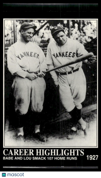 1992 Megacards Babe Ruth Babe and Lou Smack 107 Home Runs #81