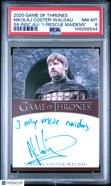 2020 Game Of Thrones Season 8-Inscription Autograph Nikolaj Coster-Waldau PSA 8