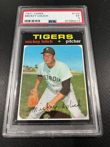 1971 TOPPS Mickey Lolich PSA 5  - Detroit Tigers