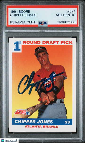 1991 Score Chipper Jones #671 PSA A