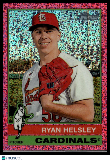 2025 Topps Heritage Ryan Helsley #9 Chrome Pink Sparkle Refractor