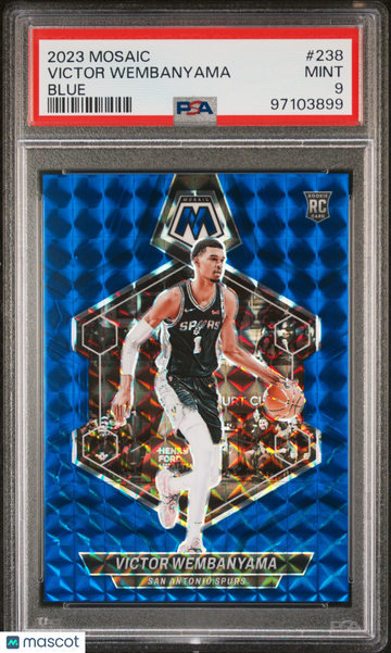 2023 Panini Mosaic Victor Wembanyama #238 Blue PSA 9