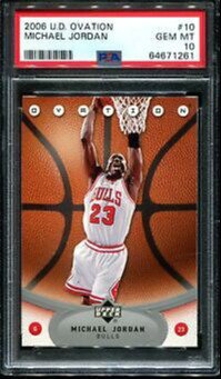 2006 Upper Deck UD Ovation 10 Michael Jordan Chicago Bulls PSA 10 Gem Mint