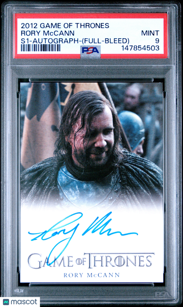 2012 Game Of Thrones Season 1-Autograph Rory Mccann S1 (Full Bleed) PSA 9