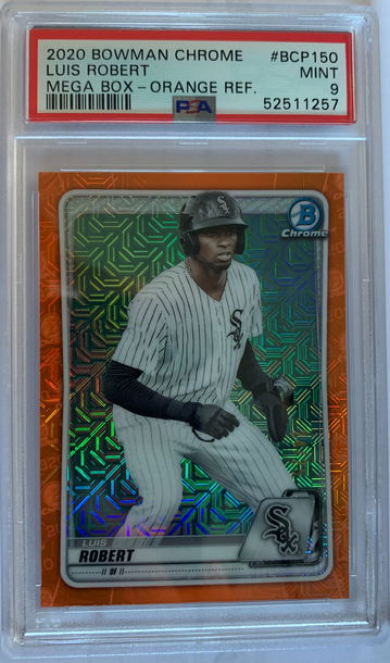 2020 Bowman Chrome Luis Robert Mega Box-Orange Refractor /25 PSA 9