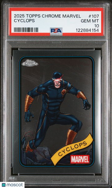 2025 Topps Chrome Marvel Cyclops #107 PSA 10