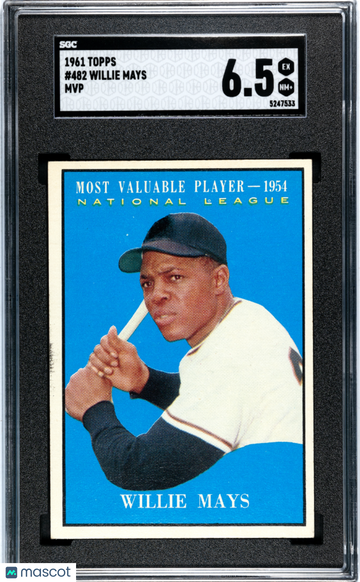 1961 Topps Willie Mays #482 MVP SGC 6.5