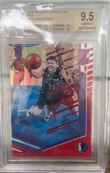 2018 LUKA DONCIC CHRONICLES 278 ROOKIE RED /149 BGS 9.5+++ 10 TRUE GEM 