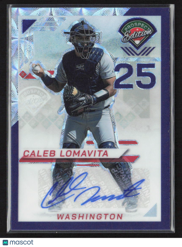 2025 Panini Prospect Edition Prizm Caleb Lomavita #122 Purple Scope Auto /49