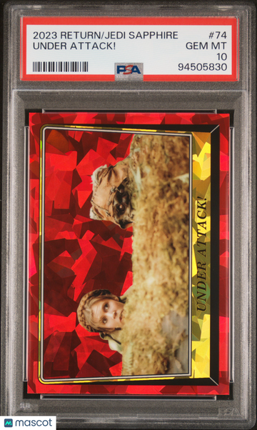 2023 Topps Chrome Sapphire Star Wars Return Of The Jedi Under Attack! #74 PSA 10