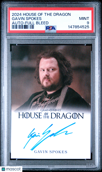 2024 Rittenhouse House Of The Dragon Season One Autographs Gavin Spokes Full Bleed PSA 9