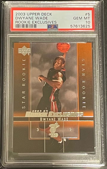 2003 Dwyane Wade upper deck rookie exclusives rc psa 10 #5