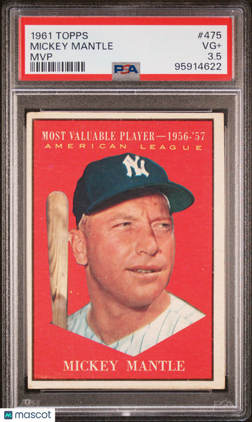 1961 Topps Mickey Mantle #475 MVP PSA 3.5