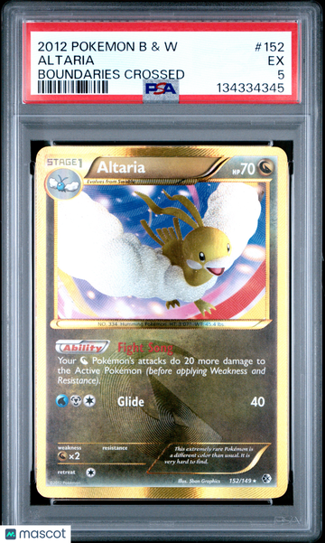 2012 Pokemon Black & White Boundaries Crossed Altaria Boundaries Crossed PSA 5 #152