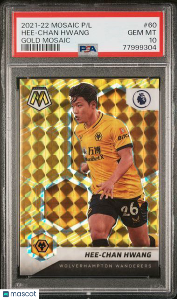 2021 Panini Mosaic Premier League Hee-Chan Hwang #60 Gold PSA 10