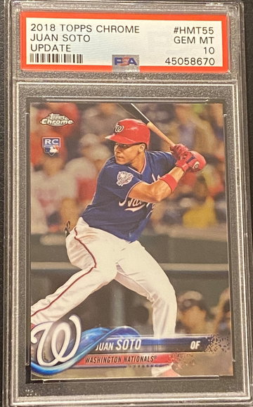 Juan Soto 2018 Topps Chrome Update #HMT55 PSA 10