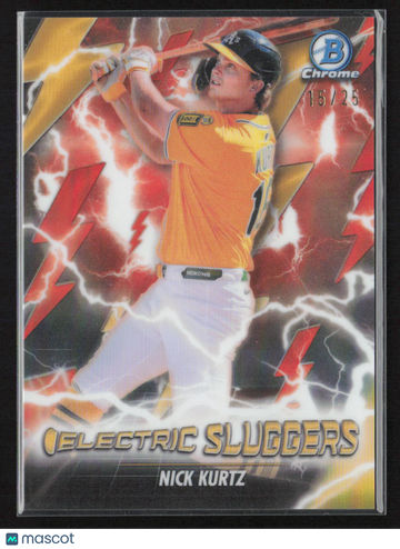 2026 Bowman Chrome Electric Sluggers Nick Kurtz #ES-22 Orange Refractor /25