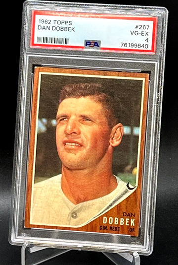 1962 Topps Baseball card  # 267 Dan Dobbek VG EX PSA 4