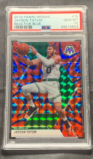 2019 Mosaic Jayson Tatum Reactive Blue PSA 10