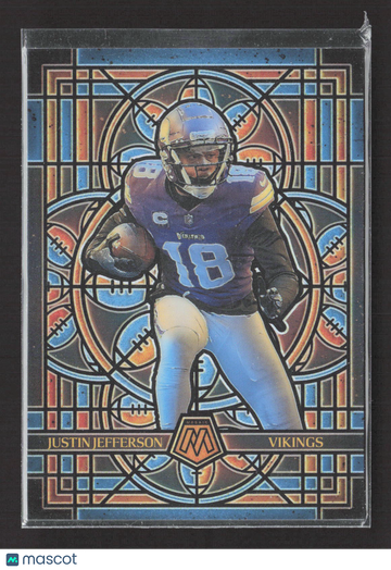 2025 Panini Mosaic Prizm Stained Glass Justin Jefferson #16