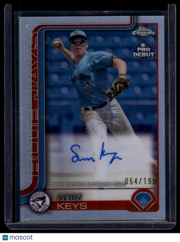 2025 Topps Pro Debut Sean Keys #PDC-10 Chrome Autographs Refractors SN AU