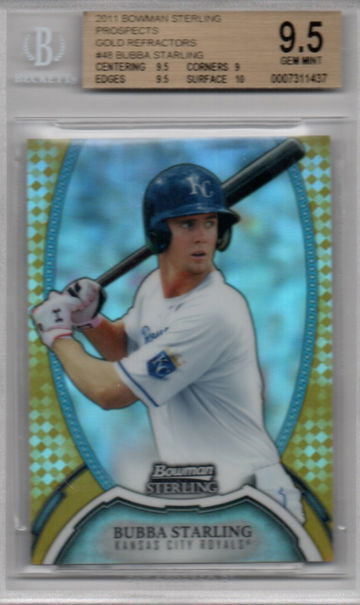 2011 Bowman Sterling BUBBA STARLING GOLD REFRACTOR [BGS 9.5]