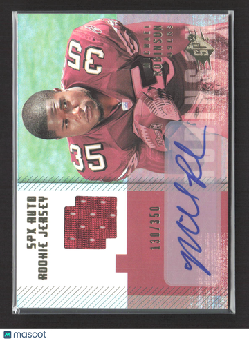 2006 Upper Deck SPx Michael Robinson #211 Event-Worn Jersey 130/350 SPx Auto Rookie Jersey Auto
