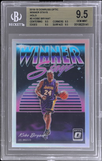 2018 Donruss Optic Kobe Bryant Winner Stays Holo BGS 9.5