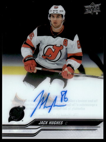 2023 Upper Deck Clear Cut CC-JH Jack Hughes Auto