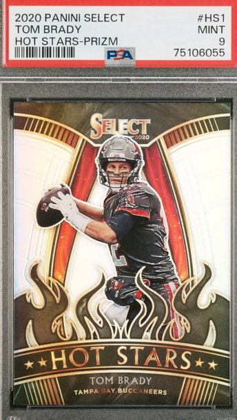 2020 Select Tom Brady Hot Stars Prizm PSA 9