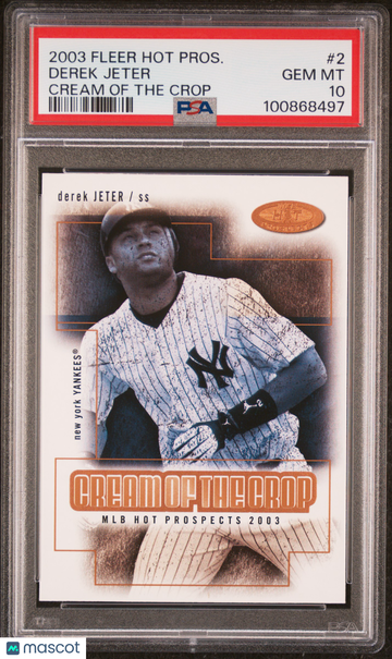 2003 Fleer Hot Prospects Derek Jeter #2 Cream Of The Crop Parallel/Variety Insert PSA 10