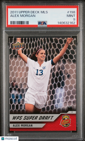 2011 Upper Deck MLS Alex Morgan #198 Rookie PSA 9