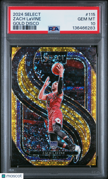 2024 Panini Select Zach Lavine #115 Gold Disco PSA 10