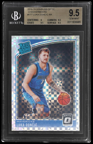 2018 Donruss Optic Luka Doncic Checkerboard BGS 9.5 RC
