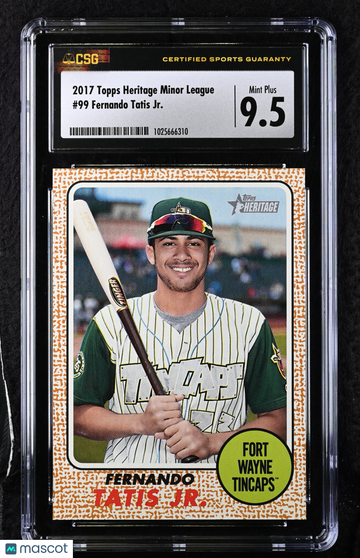 2017 Topps Heritage Minor League Fernando Tatis Jr. #99 Rookie RC CGC 9.5