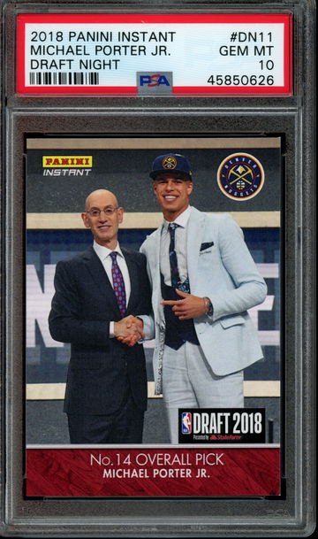 2018 Panini Instant Draft Night #DN11 Michael Porter Jr. PSA 10 Gem Mint
