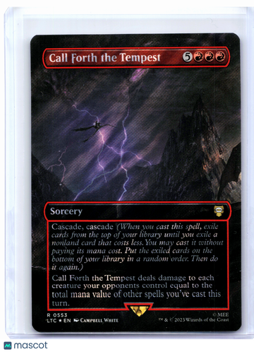 The Lord of the Rings: Tales of Middle-earth Commander Call Forth the Tempest (Borderless) Surge Foil Rare #0553