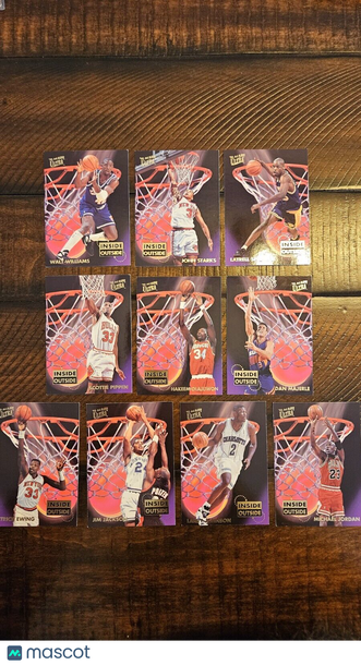 1993-94 10 CARD FLEER ULTRA INSIDE/OUTSIDE INSERT SET MICHAEL JORDAN PIPPEN