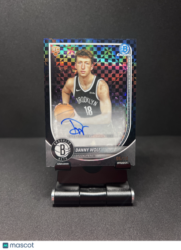 2025 CHROME DANNY WOLF BLACK X-FRACTOR AUTO /10 RC ROOKIE