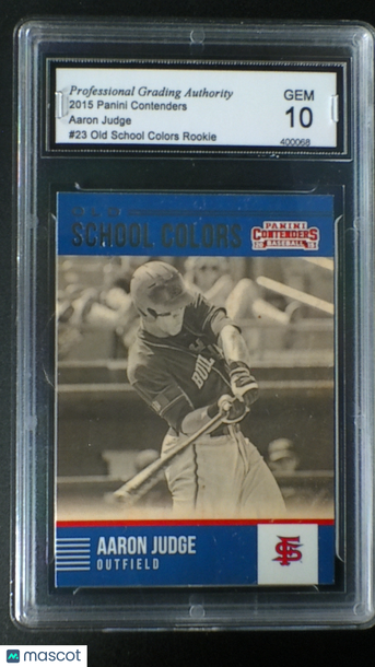 2015 Panini Contenders Old School Colors Aaron Judge #23 Rookie Insert PGA 10