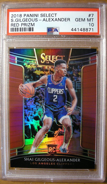 Shai Gilgeous-Alexander 2018 Select Red Prizm /199 PSA 10