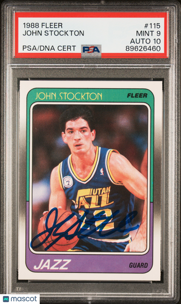 1988 Fleer John Stockton #115 PSA 9