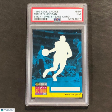 1996 Collector's Choice Stick-Ums 1 Michael Jordan #B30 Stick Ums 1 Base Card PSA 7