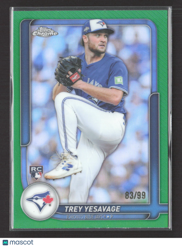 2025 Topps Chrome Trey Yesavage #20 Green RC 83/99