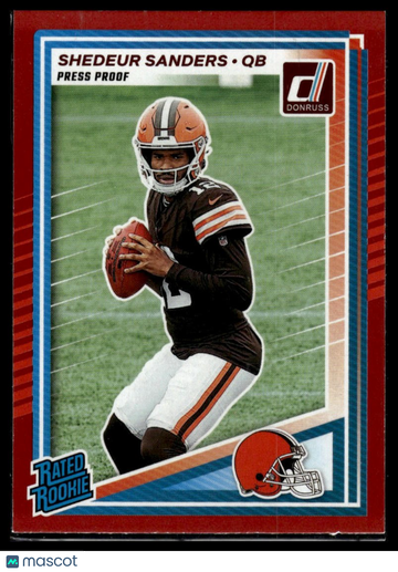 2025 Donruss Shedeur Sanders #306 Press Proofs Red RC