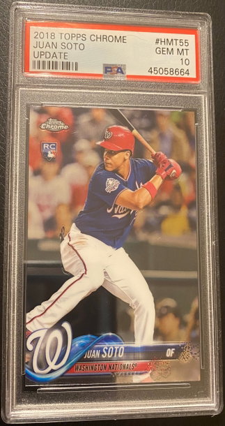Juan Soto 2018 Topps Chrome Update #HMT55 PSA 10